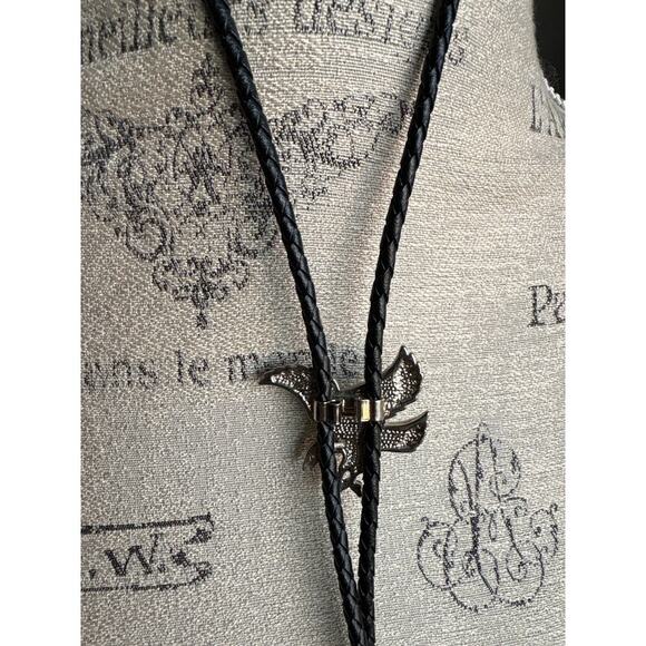 Eagle Turquoise Inlay Bolo Tie Western Festival Rodeo Style Unisex - Picture 4 of 5